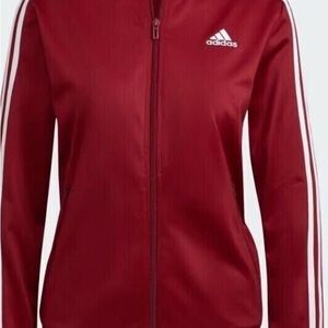 Adidas Women's Maroon Burgandy Tracksuit Jacket Women